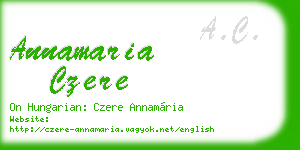 annamaria czere business card