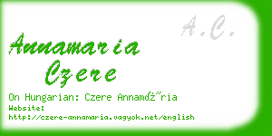 annamaria czere business card